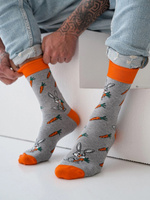 Herrensocken Kaninchen und Karotten