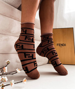 Damen Socken Serie Muster 200 Braun