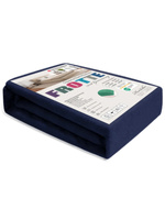 Sesto Senso Spannbettlaken Frottee – 100% Baumwolle, OEKO-TEX Zertifiziert, Atmungsaktiv und Langlebig, Perfekte Passform mit Gummizug, Für Einzel- und Doppelbetten, Farbe: Dunkelblau, Ideal für Alle Jahreszeiten