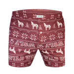 Sesto Senso Herren Boxershorts Baumwolle – Klassisch und Bequem, Mit Knopfleiste, Lockerer Sitz, Weihnachtliches Design, Rotes Geschenkset, Ideal für Aktive Männer