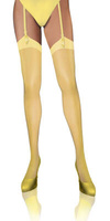 Sesto Senso Damen Pończochy PDP 02 – Elegante Strümpfe mit Naht, Hochwertiger Poliamid-Elastan-Mix, Komfortabel und Elastisch, Ideal für Büro und Romantische Anlässe, Halbmatte Optik, Gelb, 20 DEN