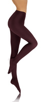 Sesto Senso Damen Strumpfhose Gerda 100 DEN – Warme Akryl Strumpfhose mit Jacquardmuster, Weiches und Bequemes Design, Ideal für Wintertage, Rot/Bordeaux, Größe 2 bis XL