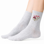 Socken Serie Gemustert Grau