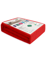 Sesto Senso Frottee Spannbettlaken – 100% Baumwolle, OEKO-TEX Zertifikat, Atmungsaktiv und Strapazierfähig, Perfekte Passform mit Elastischem Rand, Rot, Ideal für Alle Matratzengrößen, Unisex