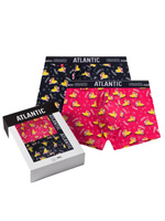 Herren-Boxershorts 2MHH-007 Rosa/Marine/Blau