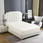 Spannbettlaken Satin Weiß