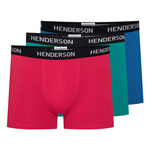 Henderson Herren Boxershorts Set – Bequeme Baumwollunterwäsche mit Elastan, Atmungsaktiv und Elastisch, Klassisches Design, 3er Pack, Farben: Blau, Grün, Rot, Ideal für Alltag und Besondere Anlässe, Kollektion Herbst/Winter