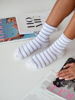 Damen Socken Serie Muster 200 Weiß