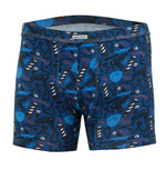 Sesto Senso Herren Boxershorts Funny 09 – Bequeme Unterwäsche aus 95% Baumwolle, Atmungsaktiv, Lange Beine, Bunte Muster, Komfortabel und Strapazierfähig, Mehrfarbig, 4er Pack, Ideal für Alltag und Freizeit