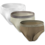 Sesto Senso Herren Slips Set – Komfortable Baumwollunterwäsche mit Elastischem Bund, Sportlicher Stil, 3er Pack, Schwarz, Größe M