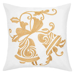 Kissen DZWONKI Weiß-Gold/Velvet