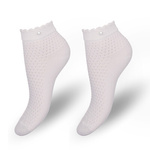 DAMEN DURCHBROCHENE SOCKEN MIT PERLE MILENA ROSA