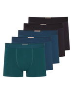 Langbeinige Boxershorts Solid 5er-Pack