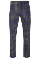 Sesto Senso Herren Schlafhose Milo – Bequeme Baumwoll-Pyjama mit Karo-Muster, Elastischer Bund, Kordelzug, Seitentaschen, Knopfleiste, Atmungsaktiv, Für Zuhause und Schlafen