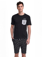 Kurze Herrenpyjama Gianny Schwarz