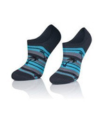 Damen-Fußsocken Serie 1818 Palmenmuster Graphit