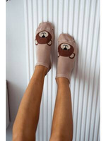 Großer Teddybär Kopf Füße, Farbe Beige, Größe 37-41