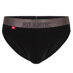 Atlantic Herren Sport Slips – Bequemer Unterwäsche aus Modal und Pima Baumwolle, Anatomic Fit, Schwarz, 4er Pack, Premium Kollektion