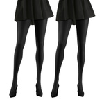 Sesto Senso Damen Strumpfhosen Set – Blickdichte Mikrofaser CALDO 70 DEN, Komfortabel, Nahtlos, Schwarz, 2er Pack, Größe 3, Elegante Alltagsmode