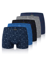 Sestimi Herren Boxershorts 5er Pack Plus Size – Bequeme Unterwäsche aus 95% Baumwolle, Bunt, Print Design, Ideal für Männer, Modell MPC80358H, Atmungsaktiv und Passgenau