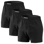 Sesto Senso Herren Boxer Shorts Set – Klassische, Lockere Unterwäsche aus 100% Baumwolle mit Knopfloch, Bequemer Bund, Alltagstauglich, 3er Pack, Schwarz