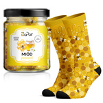 Damen-/Herren-Socken im Geschenkglas Pilzsuppe