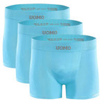 Sesto Senso Herren Seamless Boxershorts – Sportlich, Bequem, 3er Pack, Poliamid-Elastan Mix, Atmungsaktiv, Ideal für Aktive, Farbe: Hellblau, Größe: L/XL