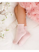 Kindersocken durchbrochen, Farbe Weiß, Größe 29-31