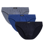 Herren-Slips Serie 3MP-177 Grau/Marineblau/Blau