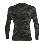Sesto Senso Herren Thermoaktive Langarmshirt – Atmungsaktive Nahtlose Sportbekleidung, Poliamid, Temperaturregulierend, Antiallergisch, Bakteriostatisch, Ideal für Winteraktivitäten, Grau, Camouflage, Neu