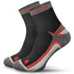Sesto Senso Laufsocken – Atmungsaktive Sportsocken mit Dämpfung, Antibakteriell, Knöchelhoch, Für Herren und Damen, Baumwolle, Schwarz, Ideal für Outdoor-Sportarten