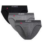 Herren-Slips 3MP-094 Grau/Schwarz/Mehrfarbig