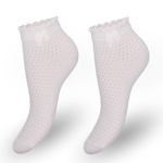 Durchbrochene Damen-Socken mit Fliege