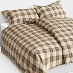 Bettwäsche Kariert Beige