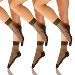 Sesto Senso Damen Skarpetki Relax Masage R043 – Bequeme Strumpfsocken mit Massageeffekt, Nicht einschnürend, 20 DEN, Poliamid-Elastan Mix, Ideal für Büro und Alltag, Schwarz, 3er Pack