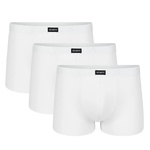 Atlantic Herren Boxer Shorts – Bequeme Unterwäsche aus 95% Baumwolle, 5% Elastan, Enganliegend, Ohne Muster, Inkl. 4er Pack, Standardlänge, Farben: Weiß, Grau, Schwarz, Klassische Kollektion