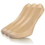 Sesto Senso Damen Ballerina Socken – Antirutsch Silikon, Baumwolle, Ideal für Pumps & Ballerinas, Weiß, 3er Pack, Bequem & Stabil, Laser Cut, Unsichtbare Mikrostoppen