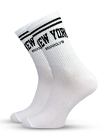 Herrensocken Go! Weiß mit Print