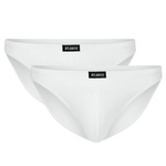 Atlantic Herren Slipy Mini Set – Bequeme Unterwäsche aus Pima-Baumwolle und Modal, Atmungsaktiv, 2er Pack, Weiß | Grau | Schwarz, Größe M