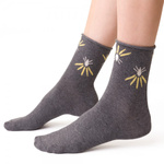 Damensocken Serie Gemustert Grau