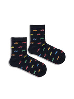 Kindersocken Bunte Autos 1184.031, Farbe Schwarz, Größe 35-37