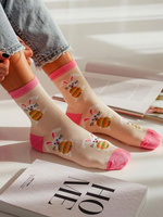Damen-Socken Wzorzyste 200 Pfirsichfarben