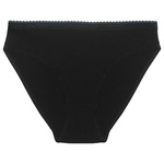 Henderson Damenunterhosen Baumwoll 38118 – Komfortable Unterwäsche mit Hohem Bund, Weicher Stoff, Markenlogo, Schwarz, 4er Pack, Klassischer Stil, Basic Kollektion