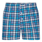 Henderson Herren Boxershorts Classic – 100% Baumwolle, Komfortabler Schnitt, Elastischer Bund, Knopfleiste, Geometrisches Muster, Vielseitige Farben, Herbst/Winter Kollektion, Grau, Größe: K318, 4er Pack