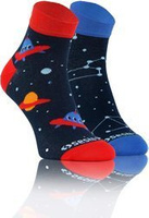 Sesto Senso Skarpetki Ufo Muster – Hochwertige Baumwolle, Atmungsaktiv, Komfortable Kurze Socken, Bunte Farben, Unisex, Ideal für Alltag und Elegante Outfits, 1 Paar