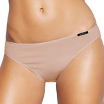 Atlantic Damen Bikini Slip Set – Bequemes Unterwäsche 2er Pack, 95% Baumwolle, 5% Elastan, Beige, Figi Bikini, Basic Kollektion, Ohne Muster