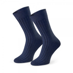 Socken Jeansblau Bio-Wolle