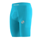 Sesto Senso Herren Thermoaktive Shorts – Atmungsaktive, Wasserabweisende Sporthose, Nahtlose Konstruktion, 4-Wege-Stretch, Winddicht, Poliamid-Elasthan, Ideal für Outdoor-Aktivitäten, Blau
