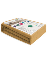 Sesto Senso Frottee Spannbettlaken – 100% Baumwolle, OEKO-TEX Zertifiziert, Atmungsaktiv und Strapazierfähig, Perfekte Passform mit Elastischem Rand, Ideal für Alle Jahreszeiten, Beige, Für Einzel- und Doppelbetten