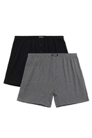 Lockere Herren-Boxershorts 2BMB-003 Grau/Schwarz